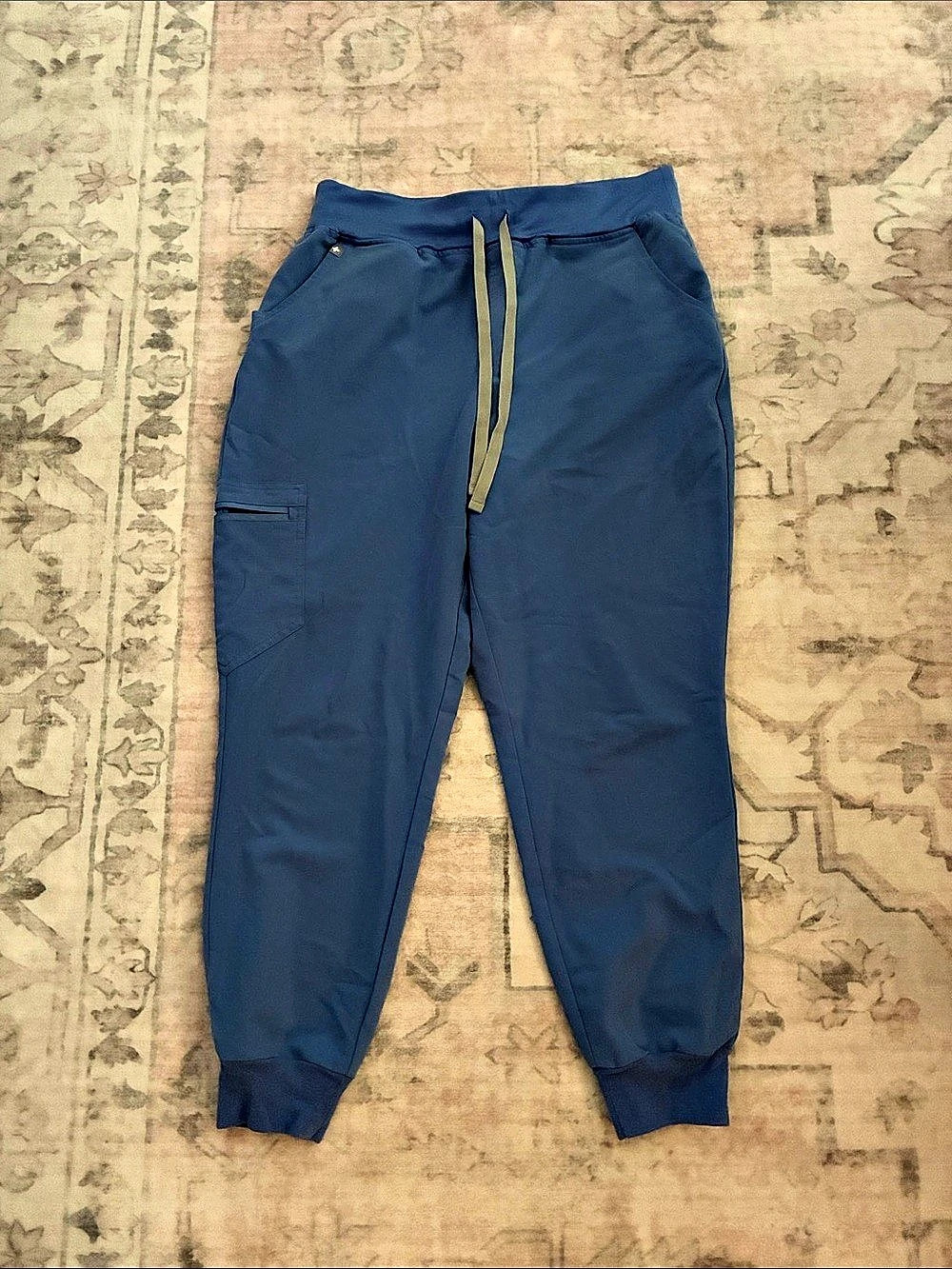 FIGS Zamora High-Rise Jogger Scrub Pants Ceil Blue